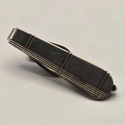 LOT 89J: Men's Jewelry Collection Including Stop Watch, American Bandstand Cufflinks, Mechanical Pencil Tie Clip, AmVets Collar pin,...