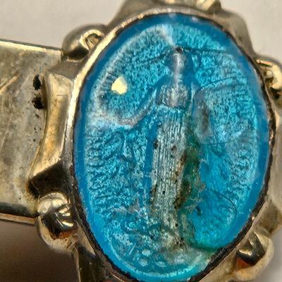 LOT 89J: Men's Jewelry Collection Including Stop Watch, American Bandstand Cufflinks, Mechanical Pencil Tie Clip, AmVets Collar pin,...