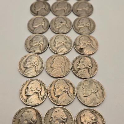 LOT 90J: Jefferson Nickel Collection 1938-1961 / Including Wartime Silver Nickels & Buffalo Nickel