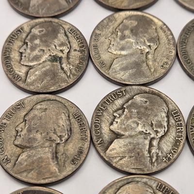 LOT 90J: Jefferson Nickel Collection 1938-1961 / Including Wartime Silver Nickels & Buffalo Nickel