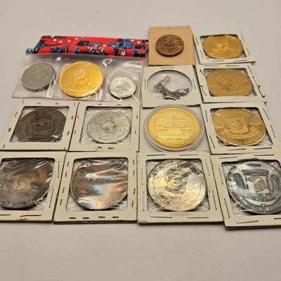 LOT 92J: Military Medallions/ U.S. Airborne , Battle of the Bulge & More