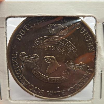 LOT 92J: Military Medallions/ U.S. Airborne , Battle of the Bulge & More