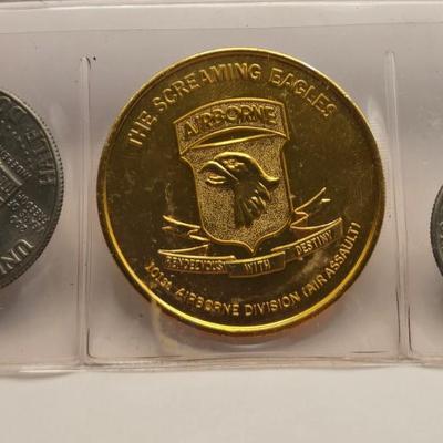 LOT 92J: Military Medallions/ U.S. Airborne , Battle of the Bulge & More