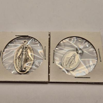 LOT 95J: Rosary Beads, Scapula, Religious Jewelry, Coins, Medallions, & More