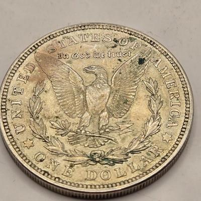 LOT 106J: Two 1921 Morgan Silver Dollars/ No Mint Mark Philadelphia