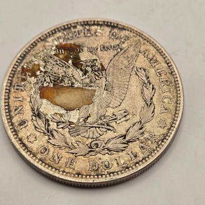 LOT 107J: Three 1921-D Morgan Silver Dollars