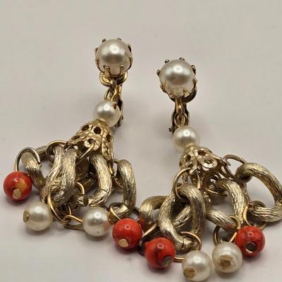 LOT 109J: Ladies' Jewelry Collection Including Sterling Silver Pendant, Gold Filled Chain with Butterfly Charm, Clip-On Earrings...