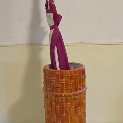 LOT 113K: April Showers Bring May Flowers and an Umbrella & Ceramic Holder