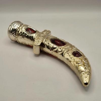 LOT 114K: Two Piggy Banks, Avon Cologne Decanters, & Small Replica of English Field Gun