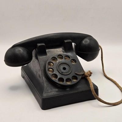 LOT 115K: Vintage Basset Hound Plastic Coin Bank, Modern Toys Sunday Driver, Ideal Toys Telephone, & Tigrett Industries Toy