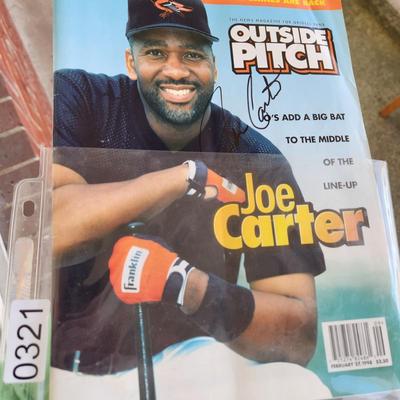 Outside Pitch Magazine Signed Autographed Baltimore Oriole Joe Carter