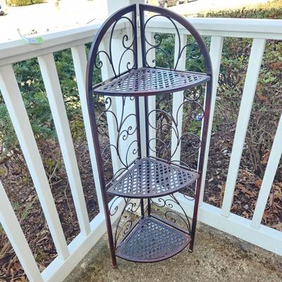 Folding Metal Corner Plant Stand