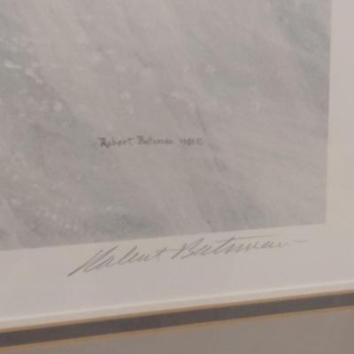 'High Kingdom- Snow Leopard' by Robert Bateman- Double Signed and Numbered- Framed Under Glass- Approx 30 1/2" x 39"
