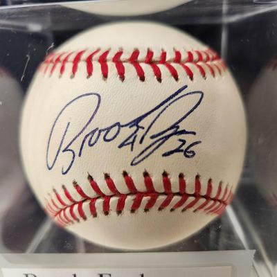 Brook Fordyce Signed Autographed Baseball In Collectors Case