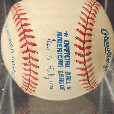 Tim Salmon Signed Autographed Baseball In Collectors Case