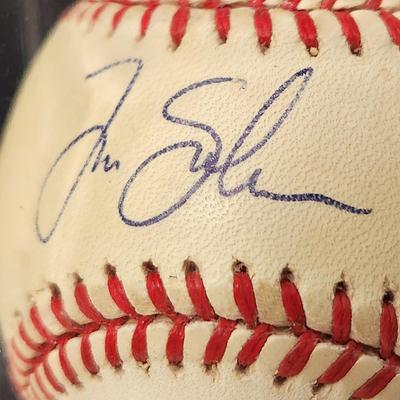 Tim Salmon Signed Autographed Baseball In Collectors Case