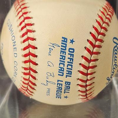 Tim Raines Jr. Signed Autographed Baseball In Collectors Case