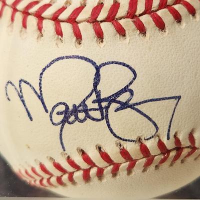 Matt Riley Signed Autographed Baseball In Collectors Case