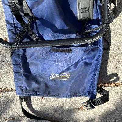 COLEMAN BACKPACK, RAIN PANTS (MED) AND KELTY PACK