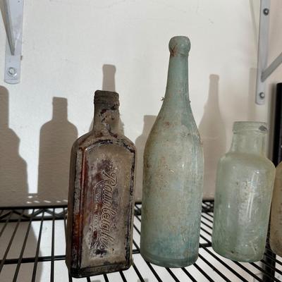 VINTAGE & ANTIQUE GLASS BOTTLES
