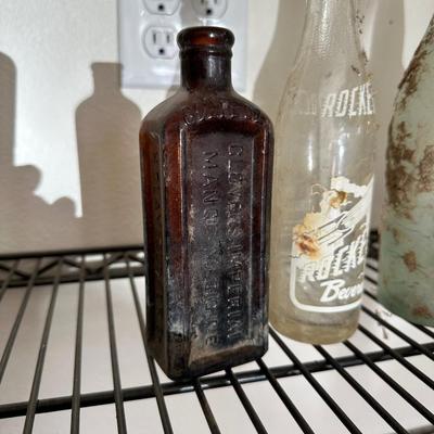 VINTAGE & ANTIQUE GLASS BOTTLES