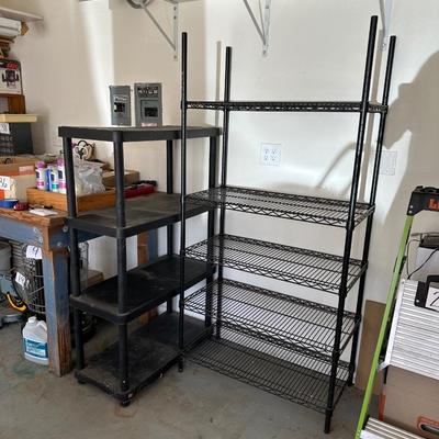 2 STORAGE SHELVES