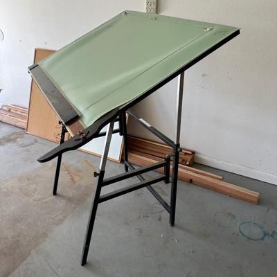 FOLDING DRAFTING TABLE, DRY ERASE AND CORK BOARDS