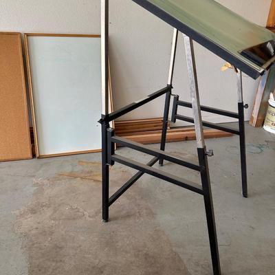 FOLDING DRAFTING TABLE, DRY ERASE AND CORK BOARDS