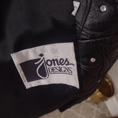 Jones Furs Ladies Leather Coat- Size Small- Approx 35" Long