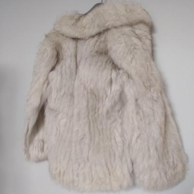 Finnish Natural Blue Fox Fur Ladies Coat- Size Medium