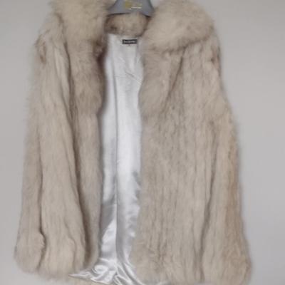 Finnish Natural Blue Fox Fur Ladies Coat- Size Medium