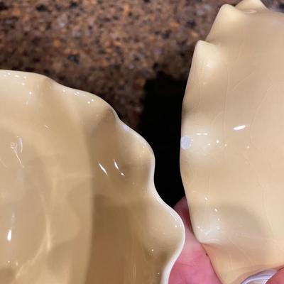 Four Pot Luck Flirt Ruffled Dessert Bowls (K-SS)