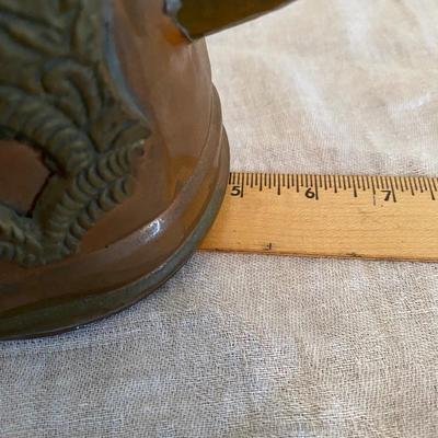 Vtg Moroccan copper and brass ornate teapot