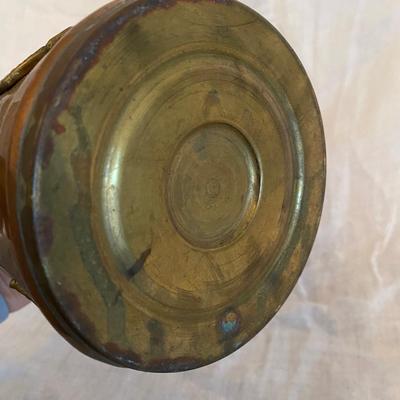 Vtg Moroccan copper and brass ornate teapot