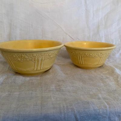 HOMER LAUGHLIN YELLOW APPLE TREE BOWLS