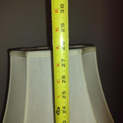 Pair of Crystal Lamps with Mismatched Shades