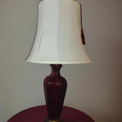 Ceramic Table Top Lamp with Shade- Approx 33 3/4" Tall
