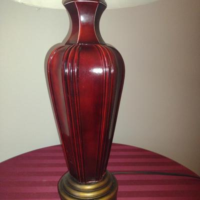 Ceramic Table Top Lamp with Shade- Approx 33 3/4" Tall