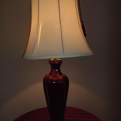 Ceramic Table Top Lamp with Shade- Approx 33 3/4" Tall