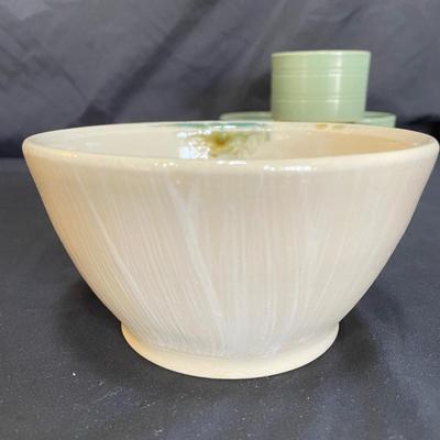Yellow Ware Over and Back Ramekins & Stunning Pottery (K-SS)