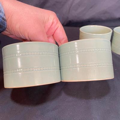 Yellow Ware Over and Back Ramekins & Stunning Pottery (K-SS)