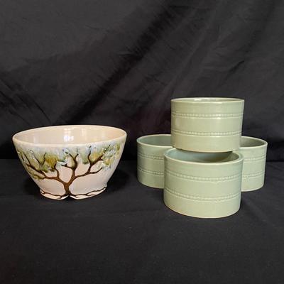 Yellow Ware Over and Back Ramekins & Stunning Pottery (K-SS)