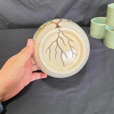 Yellow Ware Over and Back Ramekins & Stunning Pottery (K-SS)