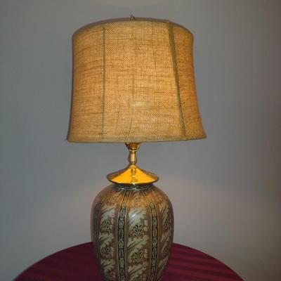 Ceramic Table Top Lamp with Shade- Approx 27 3/4" Tall