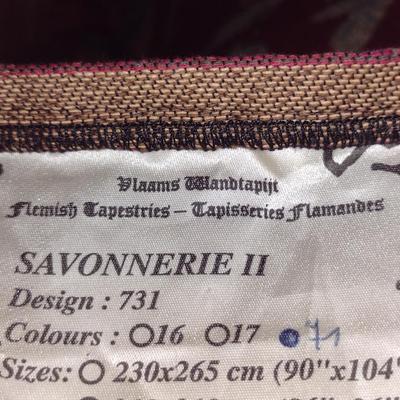 Belgian Best of Flanders 'Savonnerie II' Flemish Tapestry Bed Coverlet- Approx 86" Square