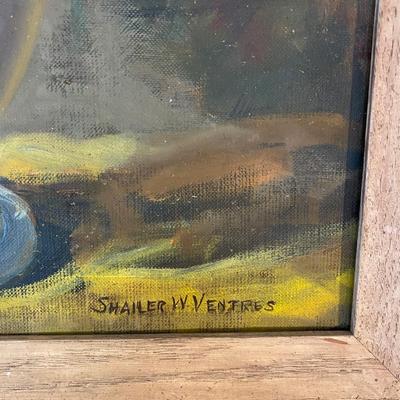 Framed Daffodil painting