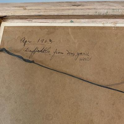 Framed Daffodil painting