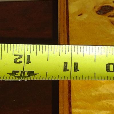 Hand Crafted Wooden Storage Box- Approx 11 1/4" x 7 1/2" x 3 3/4" Tall