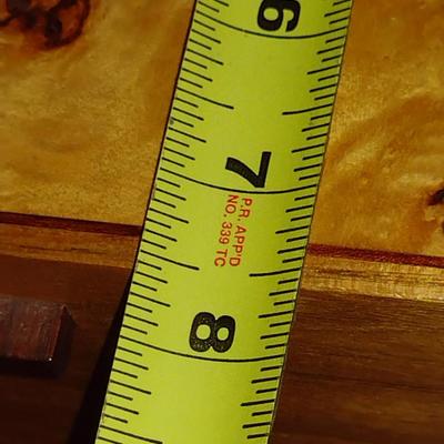 Hand Crafted Wooden Storage Box- Approx 11 1/4" x 7 1/2" x 3 3/4" Tall