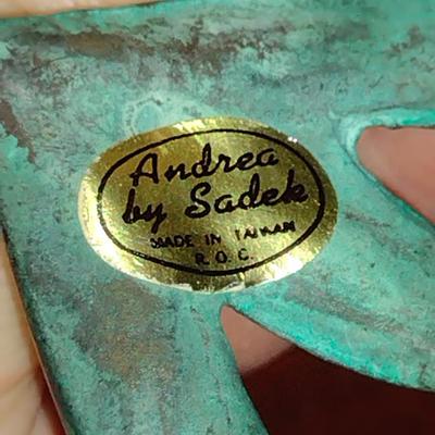 Andrea by Sadek Brass Birds on Branch Flower/Candle Holder